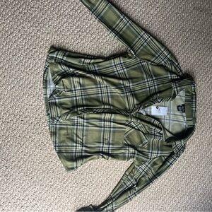 Rue21 Green Plaid Button Down Shirt